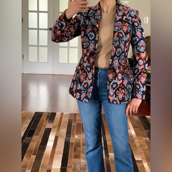 Theory Equestrian blazer in floral jacquard - Picture 12 of 15